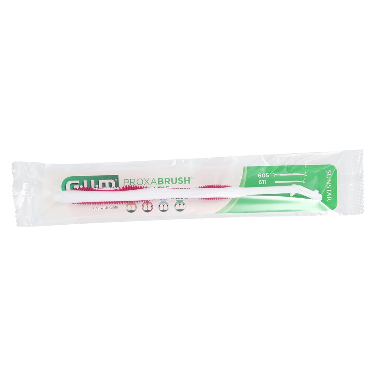 GUM Proxabrush Single-Ended Interdental Brush Handle, 12/Pkg, 611PF