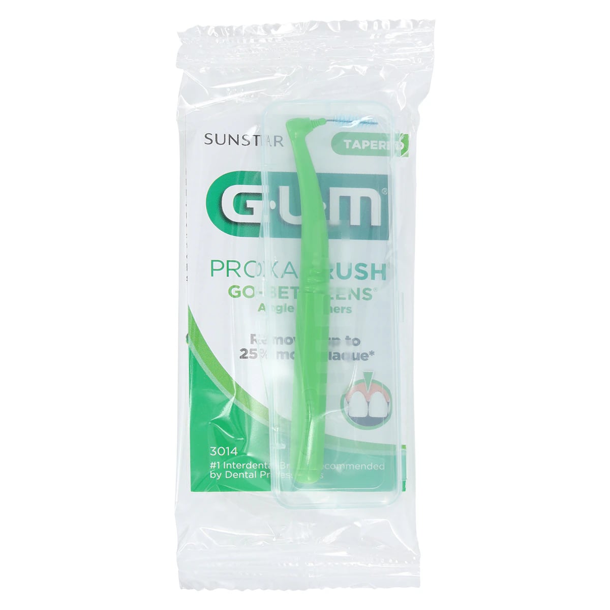 GUM Proxabrush Go-Betweens Angle Interdental Cleaners, Tight Tapered, Green, 36/Box, #3014PA