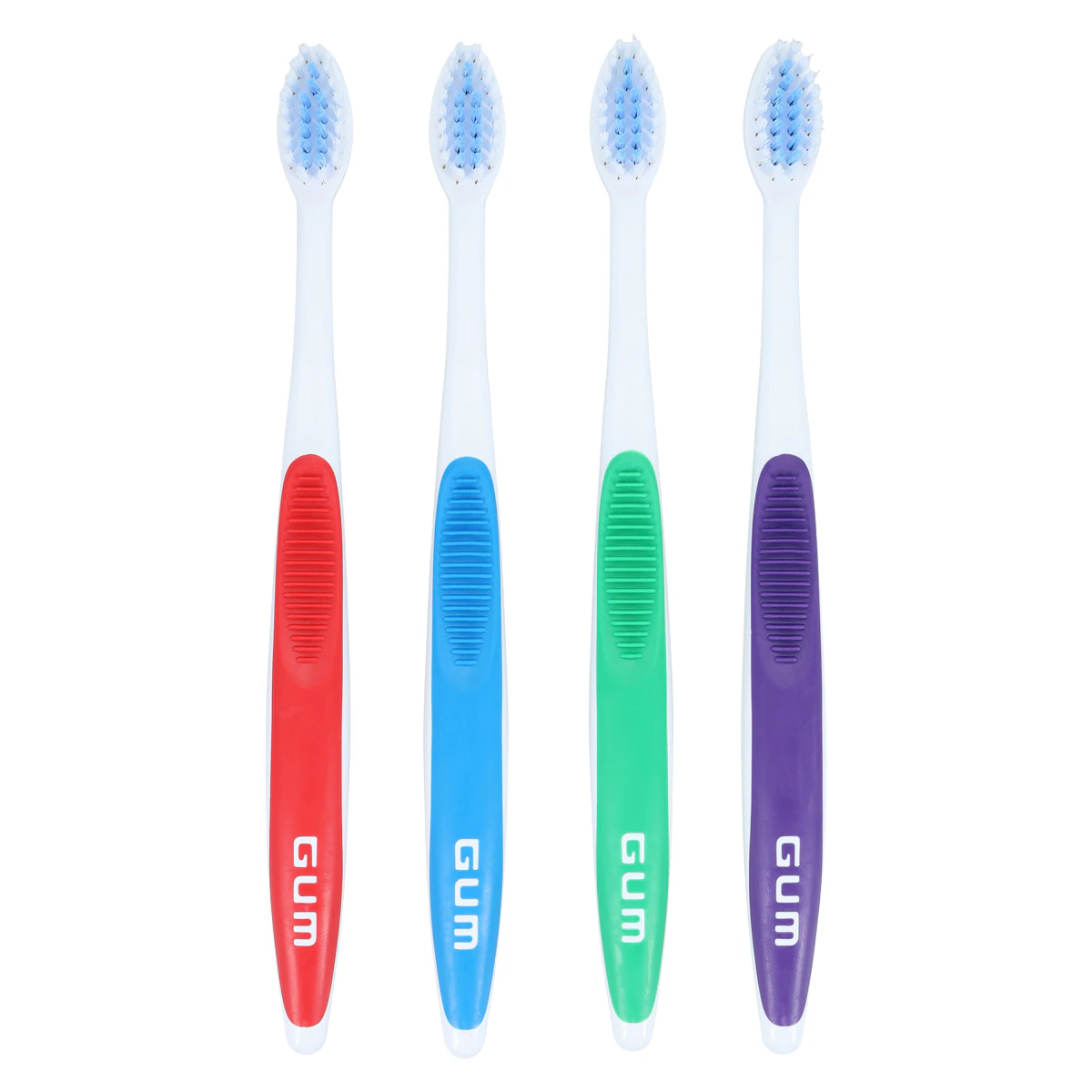 GUM Orthodontic Toothbrush, Soft Nylon, 4-Row V Trim, 12/Box, 124PD