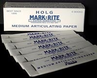 Ched-Markay Holg MARK:RITE Articulating Paper Strips, Thin Blue, Booklet, 12/Box