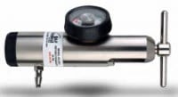 Allied Medical D-Size Oxygen Pressure Regulator with Low Flow Only, Hose Barb Outlet and Gauge