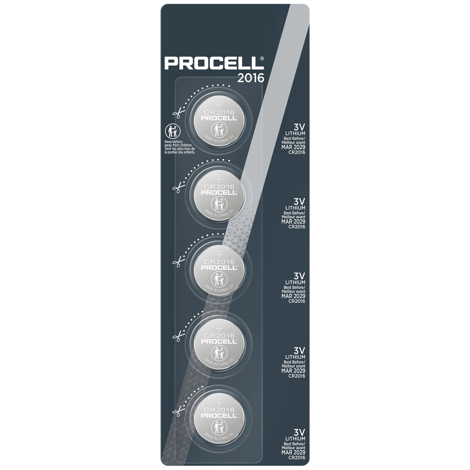 Duracell Procell Lithium Battery, 5/Pack