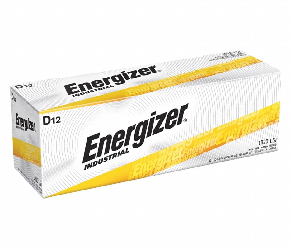 Eveready Alkaline Battery, D Size, 12/Pack