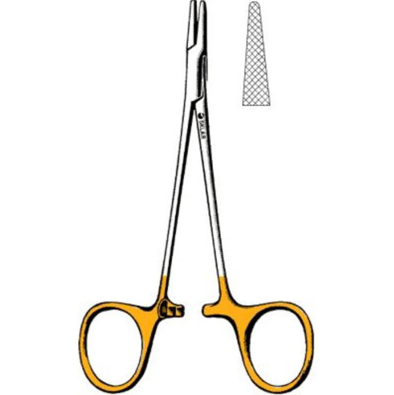 Sklar Webster Needle Holder, Tungsten Carbide, Cross Serrated, 5-1/4"