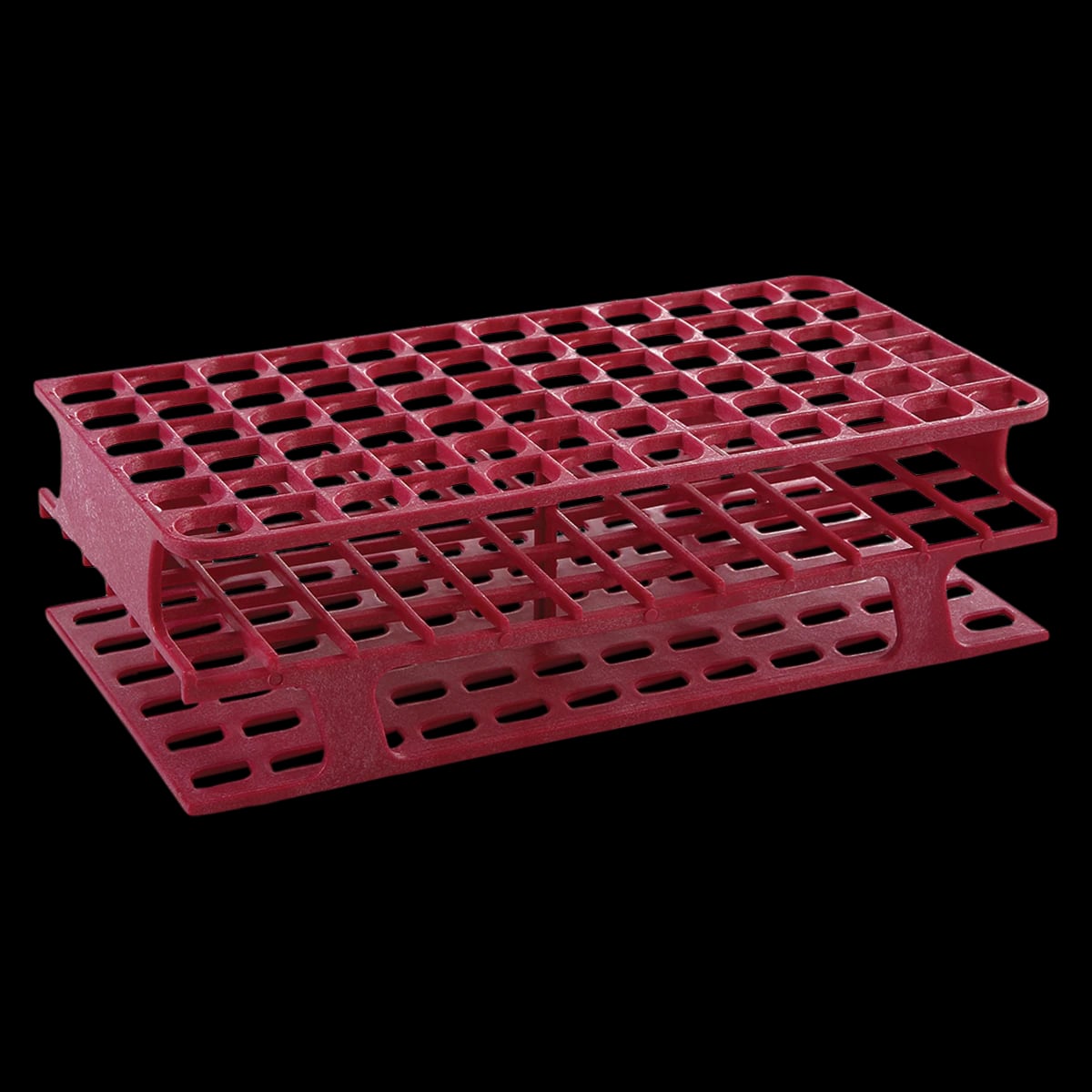 OneRack Full POM Test Tube Rack, 13mm, 72-Place, Magenta, 8/Box