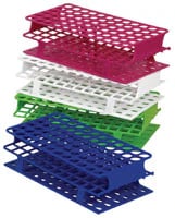 OneRack Full POM Tube Rack, 16 mm, 72-Place, White, 8/Box