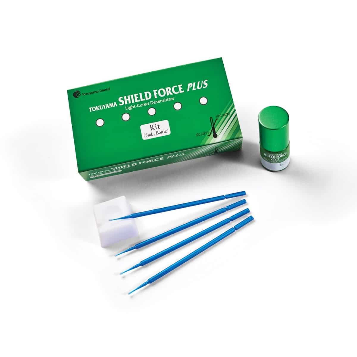 Tokuyama Shield Force Plus Desensitizer Kit, Light-Cured, 3 mL Bottle, 25 Applicators, 1/Pk, 15111