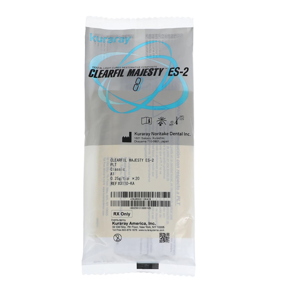 Clearfil Majesty ES-2 Classic Universal Nanohybrid Composite, PLT Refill, Shade A1, 0.25 g, 20/Pk, 3110KA