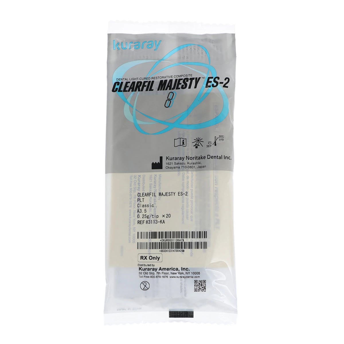 Clearfil Majesty ES-2 Classic Universal Nanohybrid Composite, PLT Refill, Shade A3.5, 0.25 g, 20/Pk, 3113KA