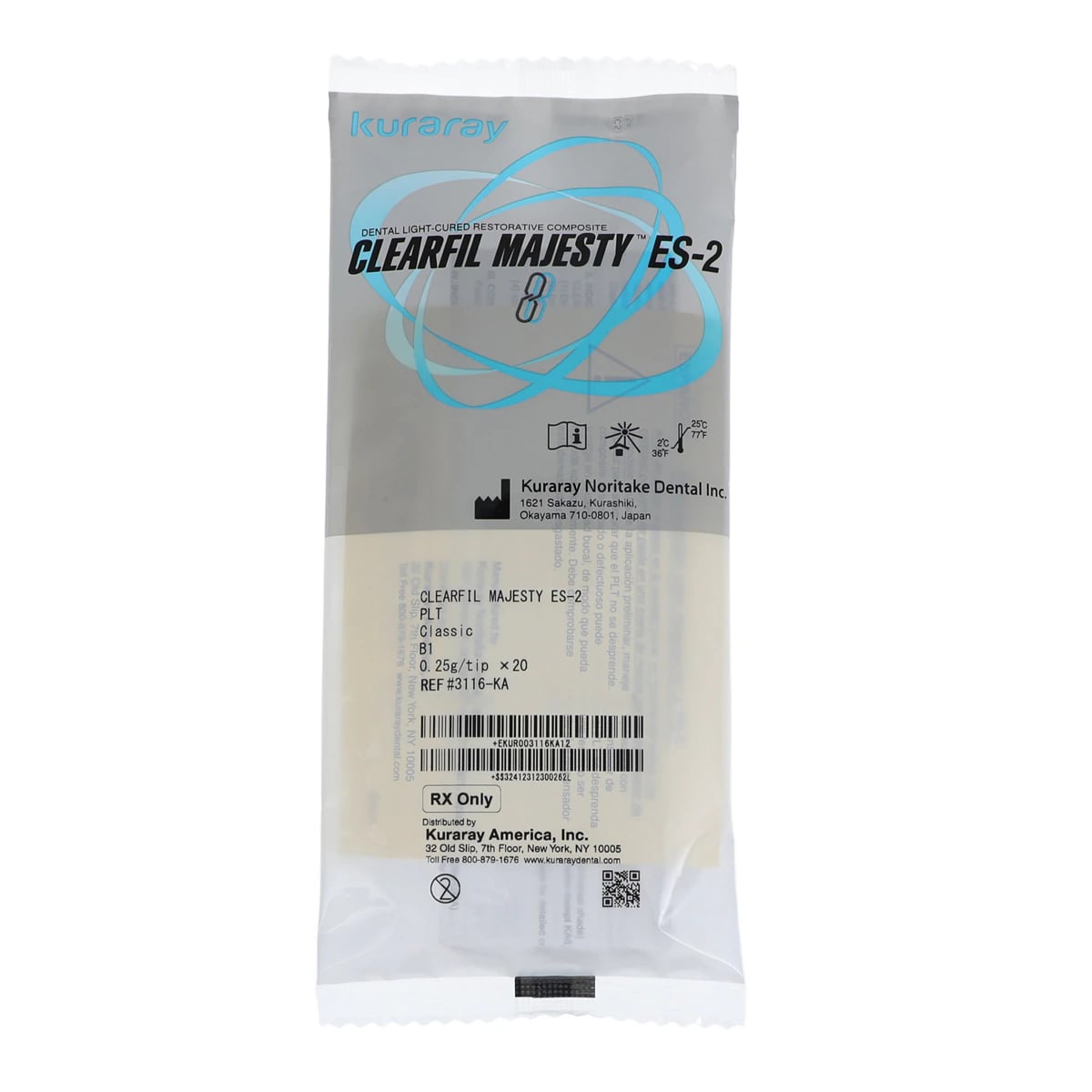 Clearfil Majesty ES-2 Classic Universal Nanohybrid Composite, PLT Refill, Shade B1, 0.25 g, 20/Pk, 3116KA