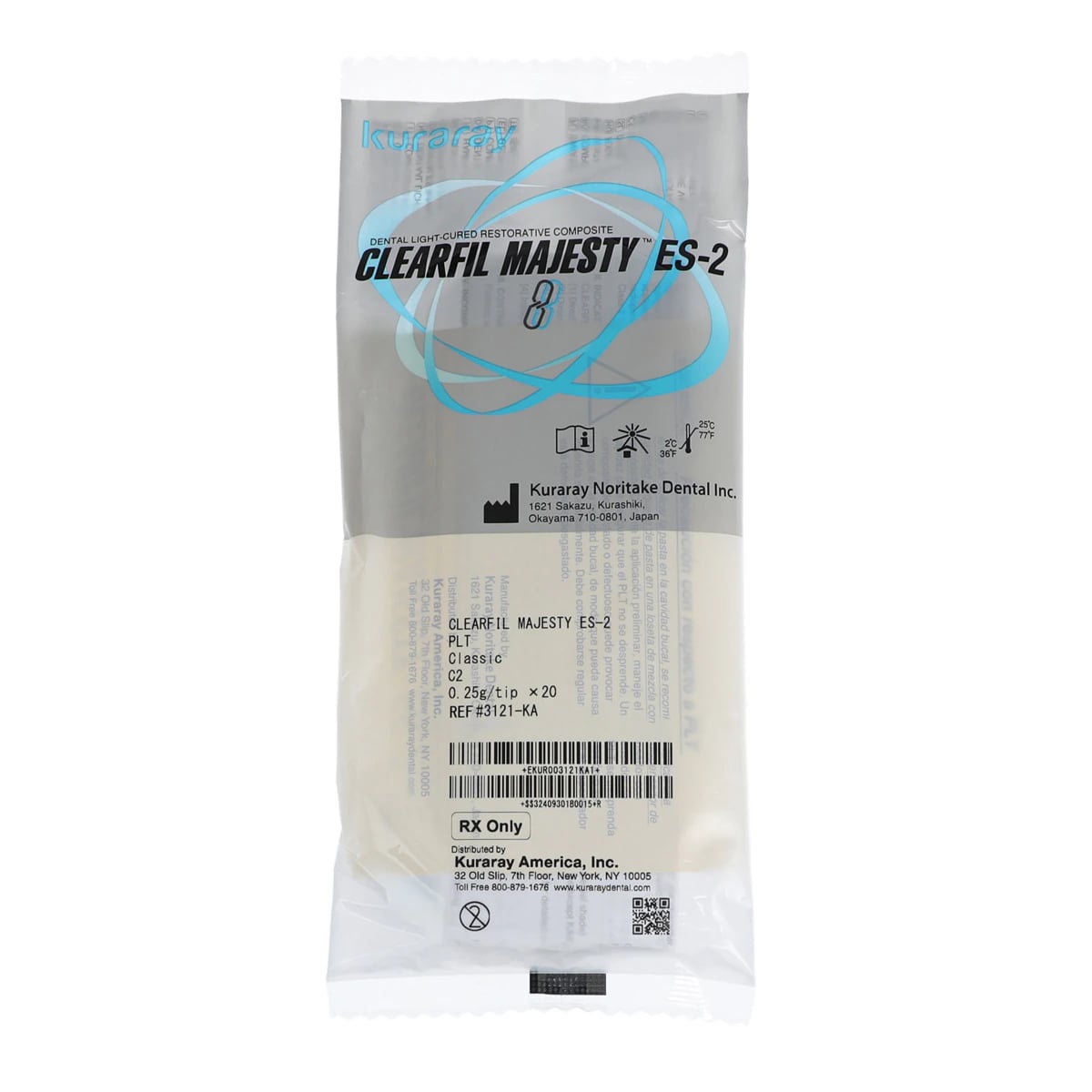 Clearfil Majesty ES-2 Classic Universal Nanohybrid Composite, PLT Refill, Shade C2, 0.25 g, 20/Pk, 3121KA