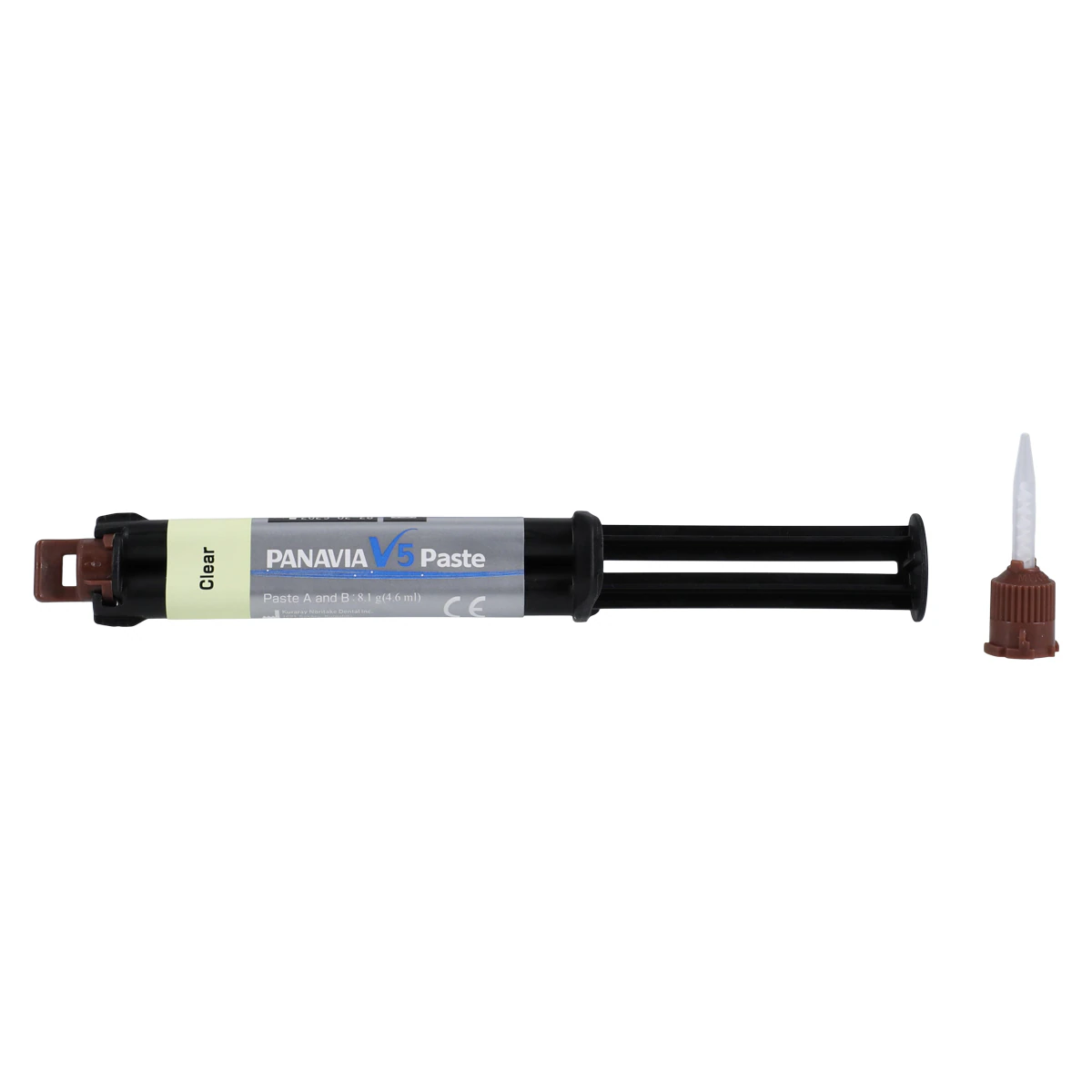 Panavia V5 Universal Resin Cement Paste, Clear, 4.6 mL Syringe with 20 Mixing Tips, 3612KA