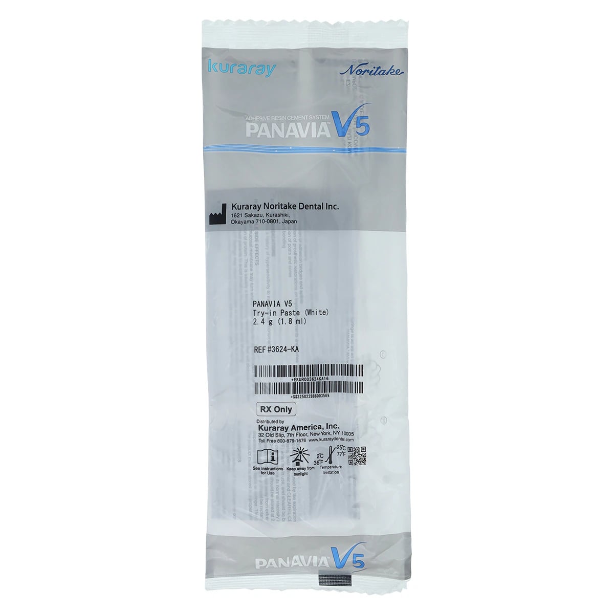 Panavia V5 Try-In Paste, White, 1.8 mL Syringe, 3624KA