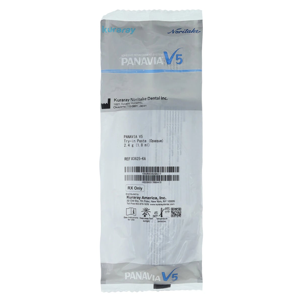 Panavia V5 Try-In Paste, Opaque, 1.8 mL Syringe, 3625KA