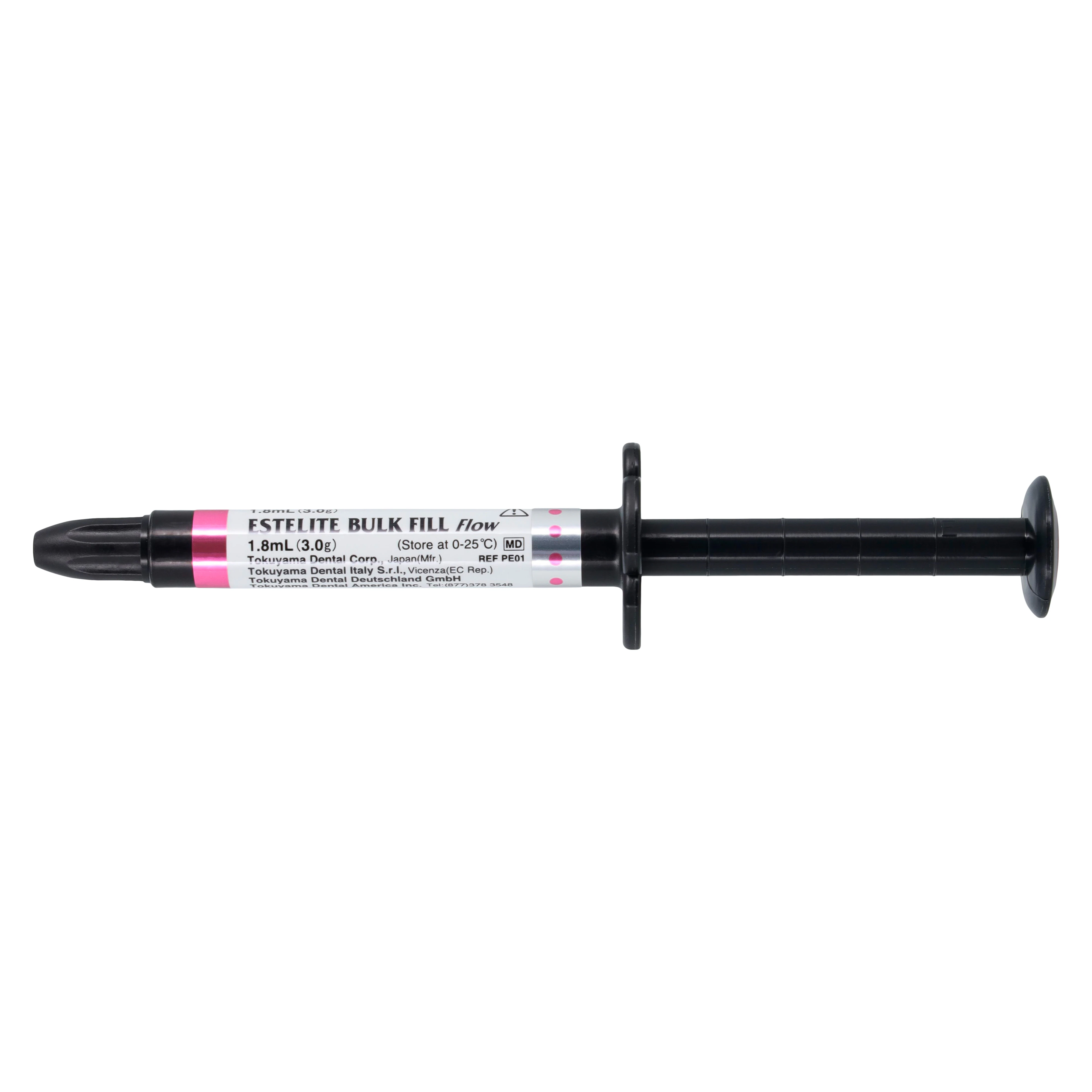 Estelite Bulk Fill Flow Syringe, Universal Shade, 3.0 g, with 10 Dispensing Tips, Ref 12715