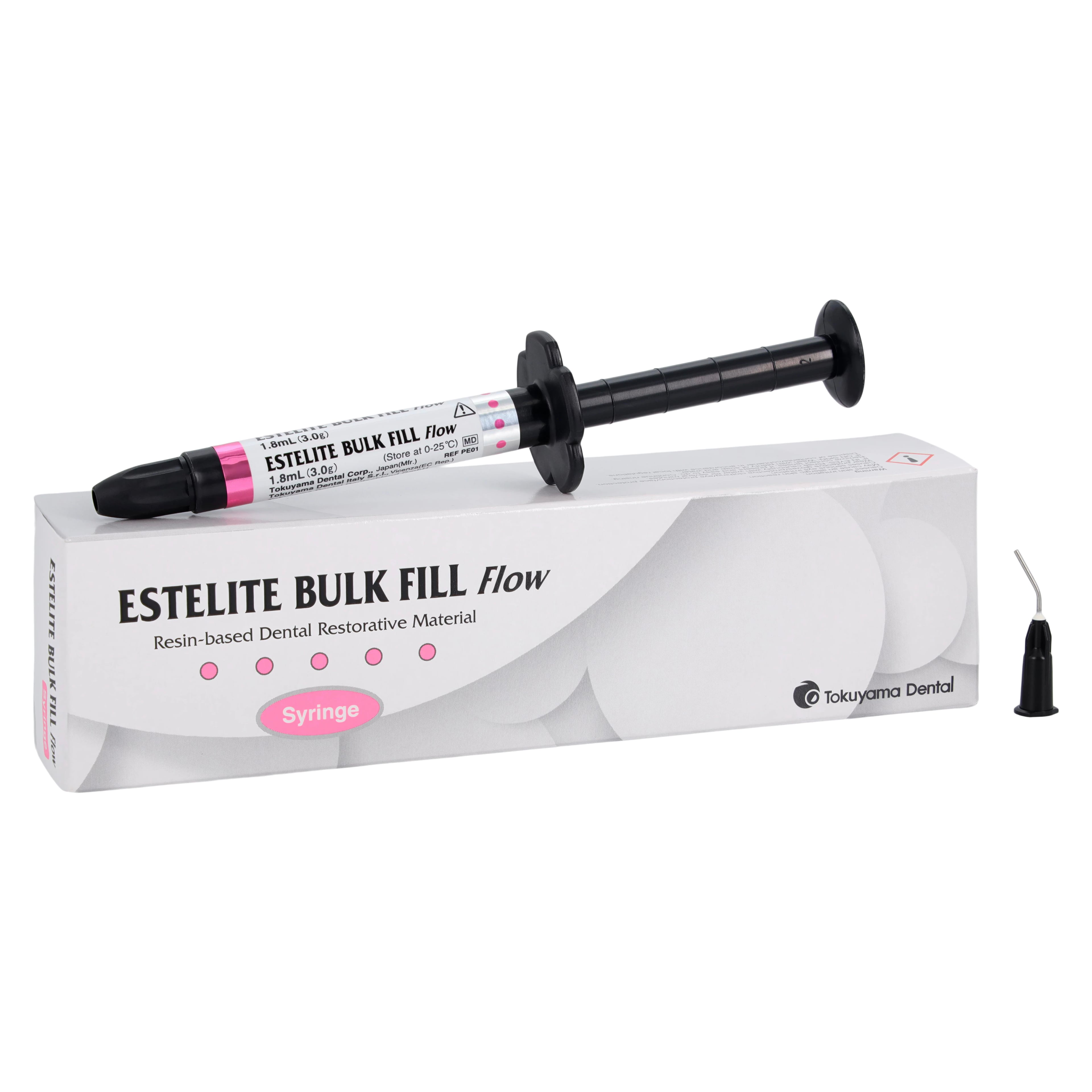 Estelite Bulk Fill Flow Syringe Refill, A3, 3.0g, 10 Dispensing Tips & Shade Card, 12719