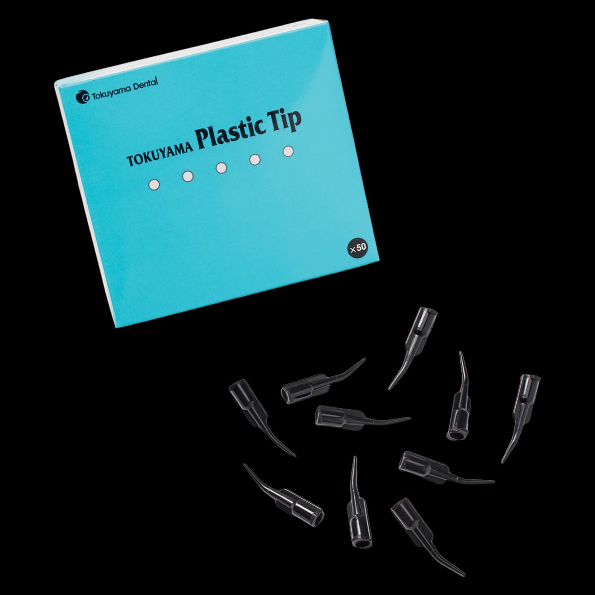 Tokuyama Estelite Universal Flow Plastic Syringe Tips, 20 Gauge, Black, 50/Box, 13799