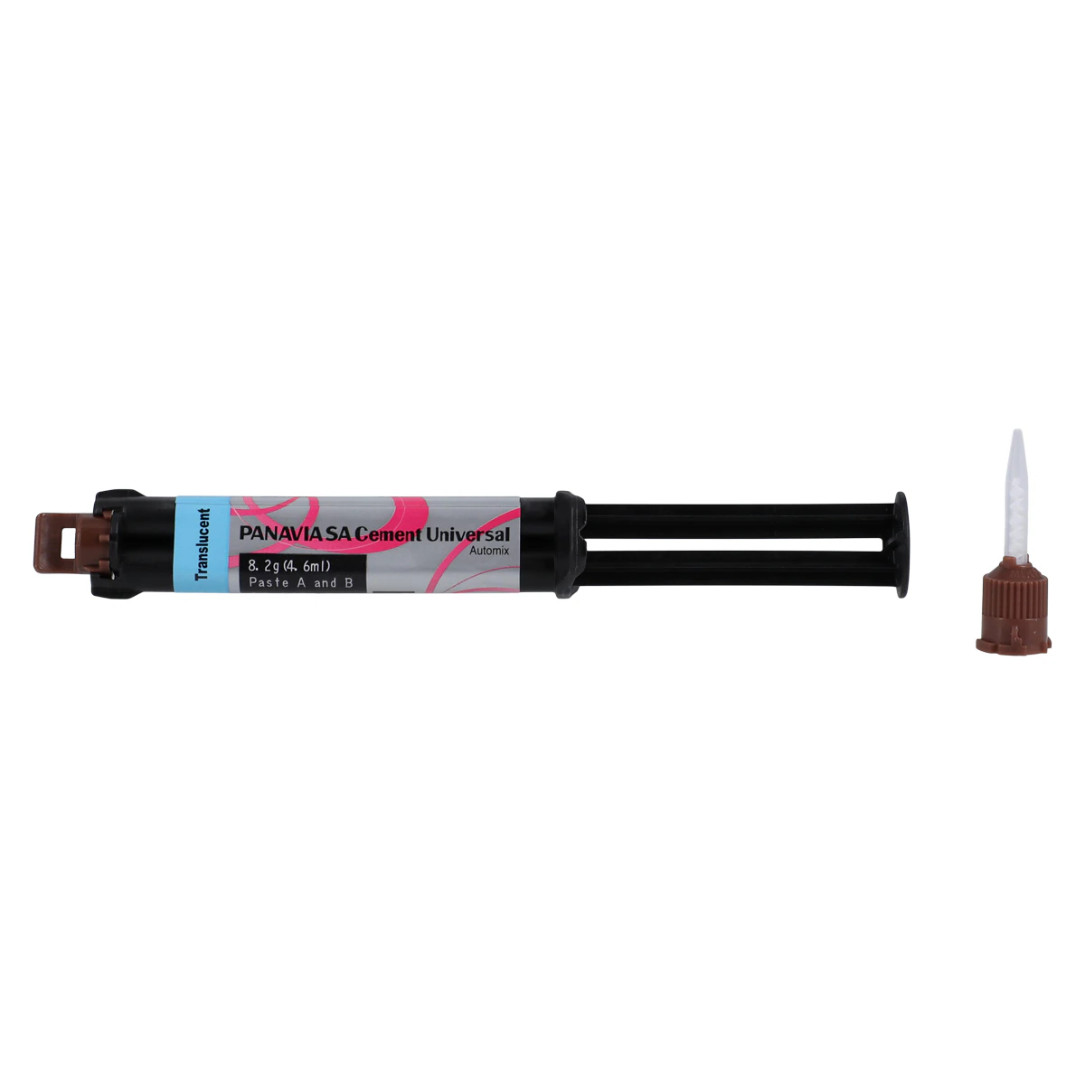 Panavia SA Cement Universal Automix Refill, Translucent, 4.6 mL (8.2 g) Syringe with 20 Mixing Tips, 4214KA