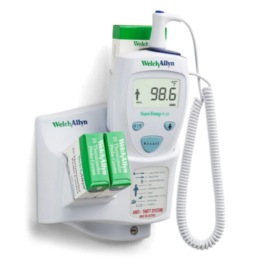 Welch Allyn SureTemp Plus 690 Electronic Rectal Thermometer, Wall-Mounted