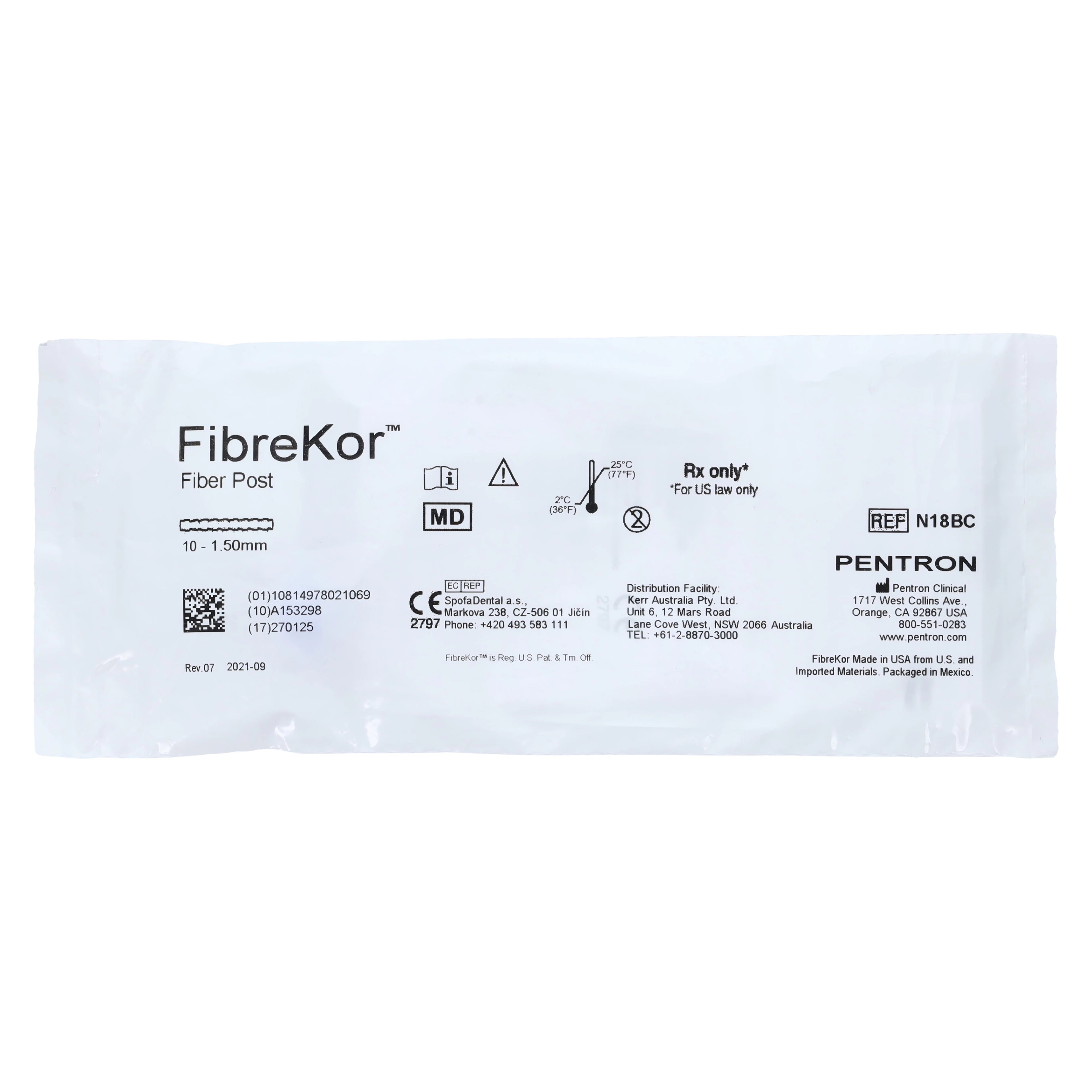 FibreKor Blue Post 1.5mm Refill, 10/Pack, N18BC