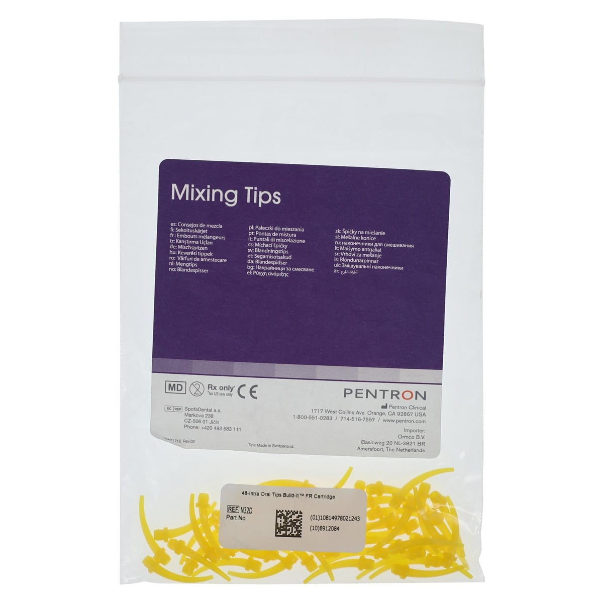 Build-It FR Intra-Oral Tips, Yellow, 48/Pack, N32D