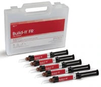 Build-It FR Fiber Reinforced Core Material Mini-Mix Syringe Kit, 5 x 4mL Syringes (Shades A2, A3, Blue, Gold, Opaceous White), N32F