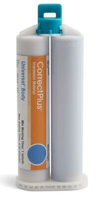 Correct Plus Hydrophilic Vinyl Polysiloxane Impression Material, Universal Body, Regular Set, Unflavored, 50 ml Cartridges, 32/Pkg, Q34DC