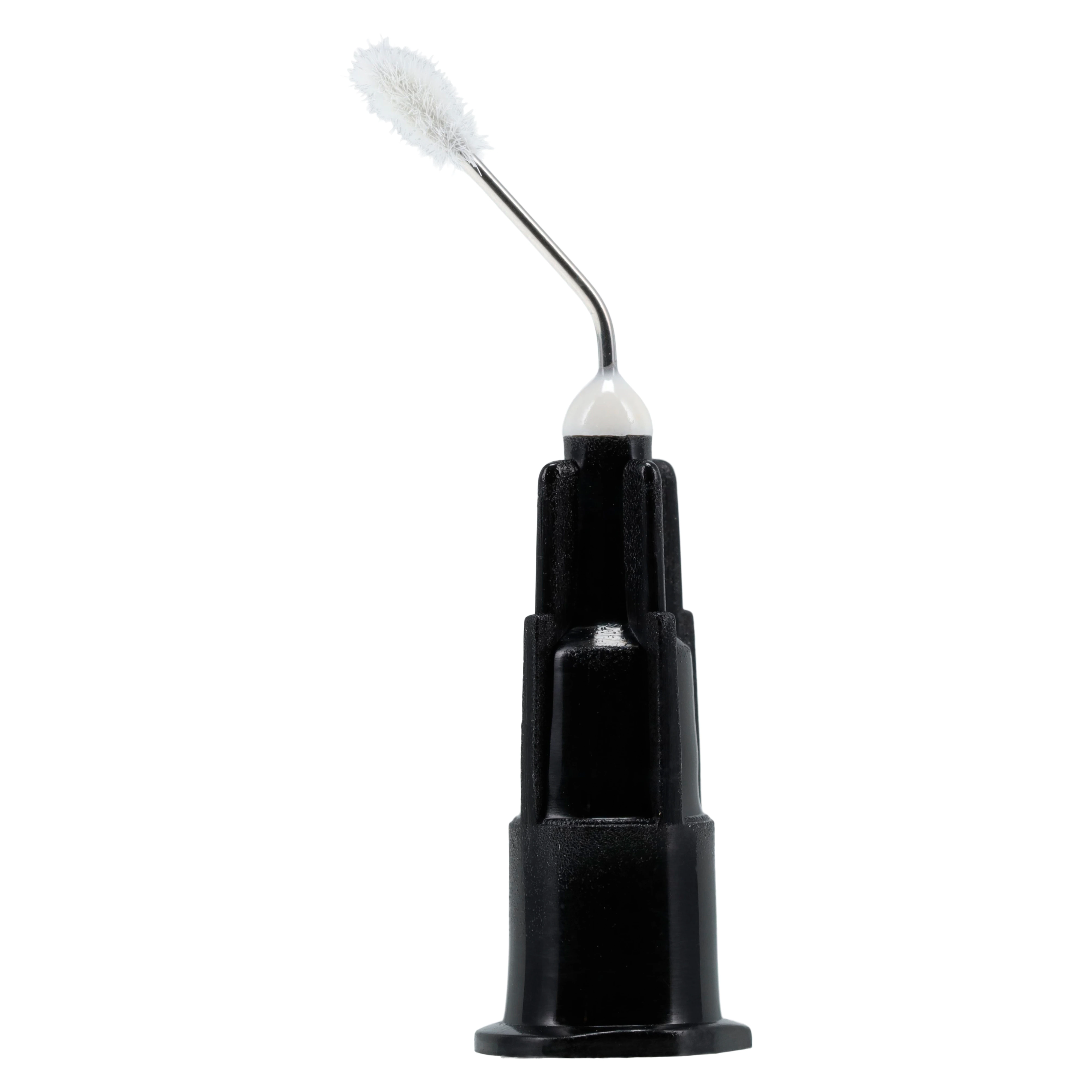 Bond-1 SF Flocked Needle Tips, 25 Gauge, Bent, White, 100/Pk, N03T