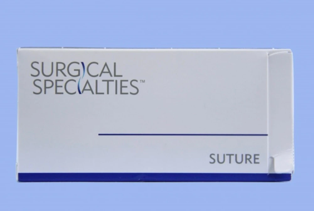 Katena Suture Nylon Monofilament 10-0, 6" Non-Absorbable, HSL-5 Side Cutting Lancet 1/2 Circle Needle 5.51mm, Uncoated Black, 12/Box