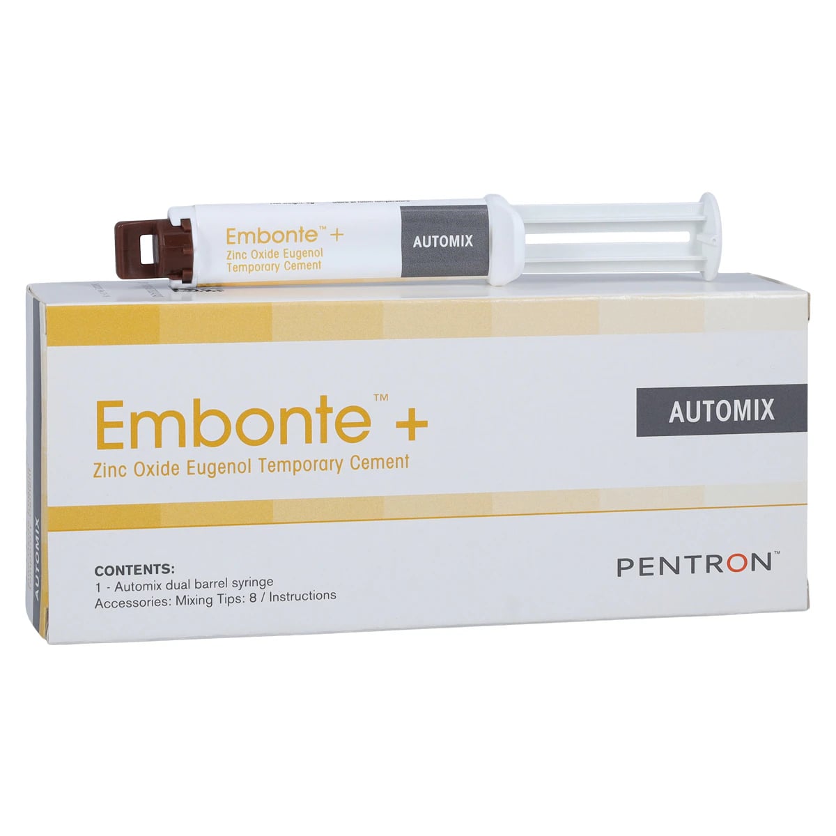 Embonte+ ZOE Temporary Cement Automix Syringe, 5 g, with Tips, 27203DX