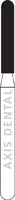 NTI Diamond Bur, Fine Grit, Round End Cylinder, FG, #881-014, 1.4 mm Diameter, 8.0 mm Head Length, 5/Pkg, F881-014