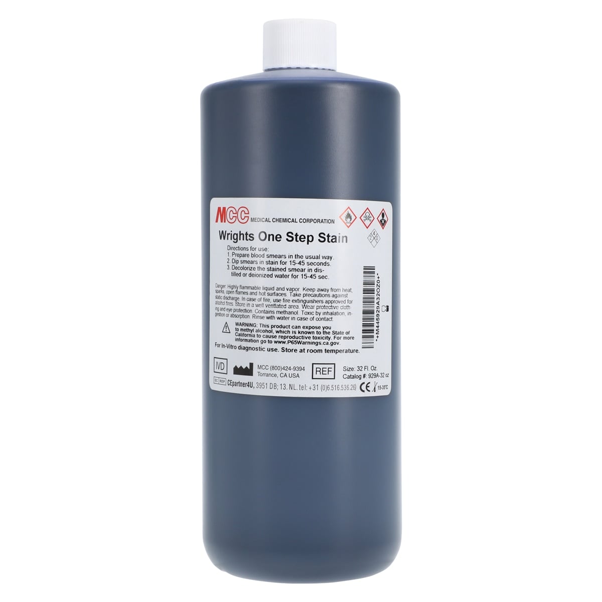 Medical Chemical Wright's Stain Solution, 32 oz Bottle
