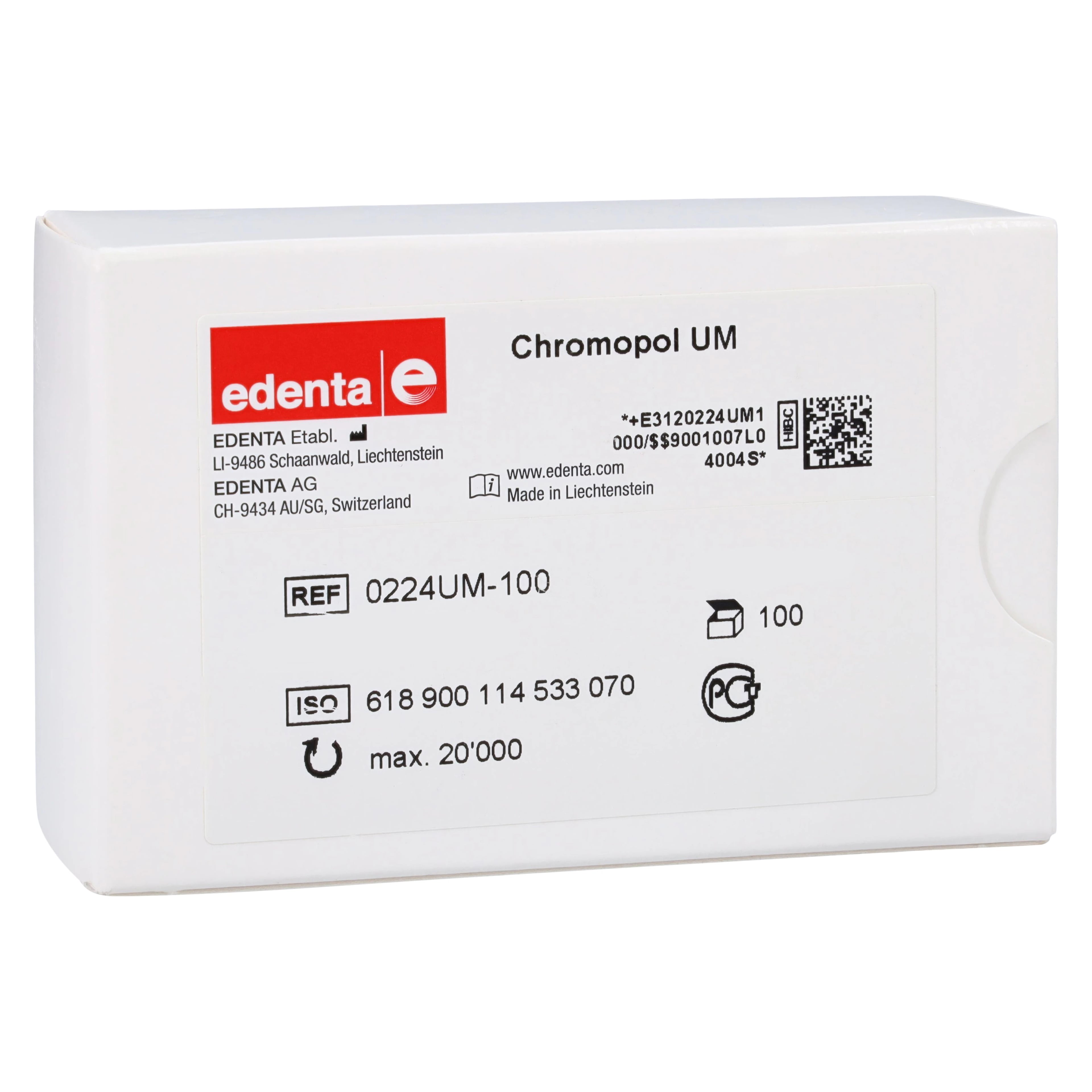 Edenta Chromopol Cylinder Polisher, Medium, 100/Box