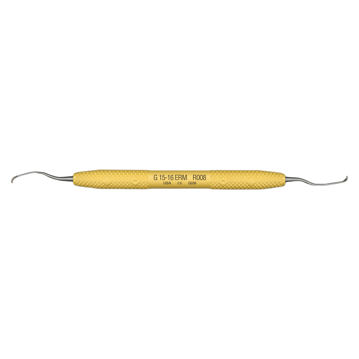 PDT Amazing Gracey 15-16 Extended Reach Mini Curette, Double-Ended, Yellow Handle, R008