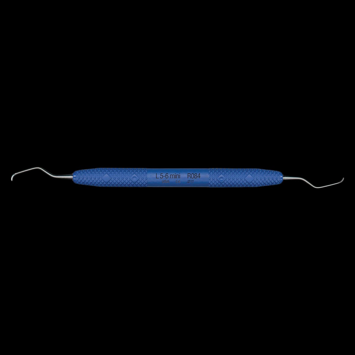 PDT Cruise Langer 5-6 Mini Universal Curette, Double-Ended, Blue Resin Handle, R084