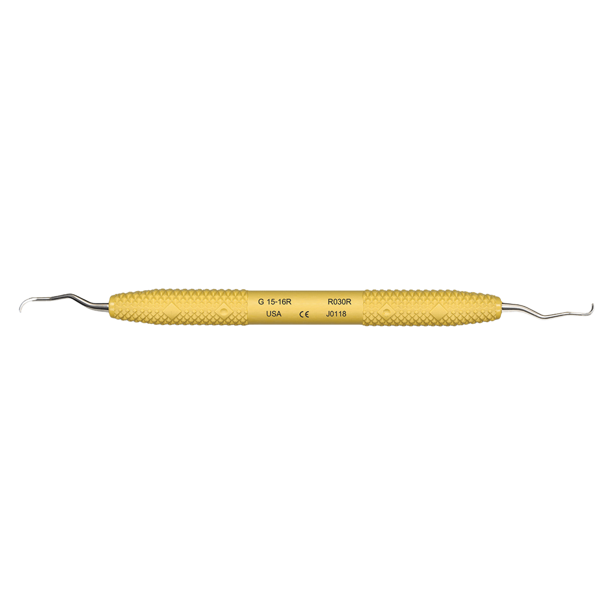 PDT Amazing Gracey 15/16 Rigid Curette, Double-Ended, Yellow, R030R
