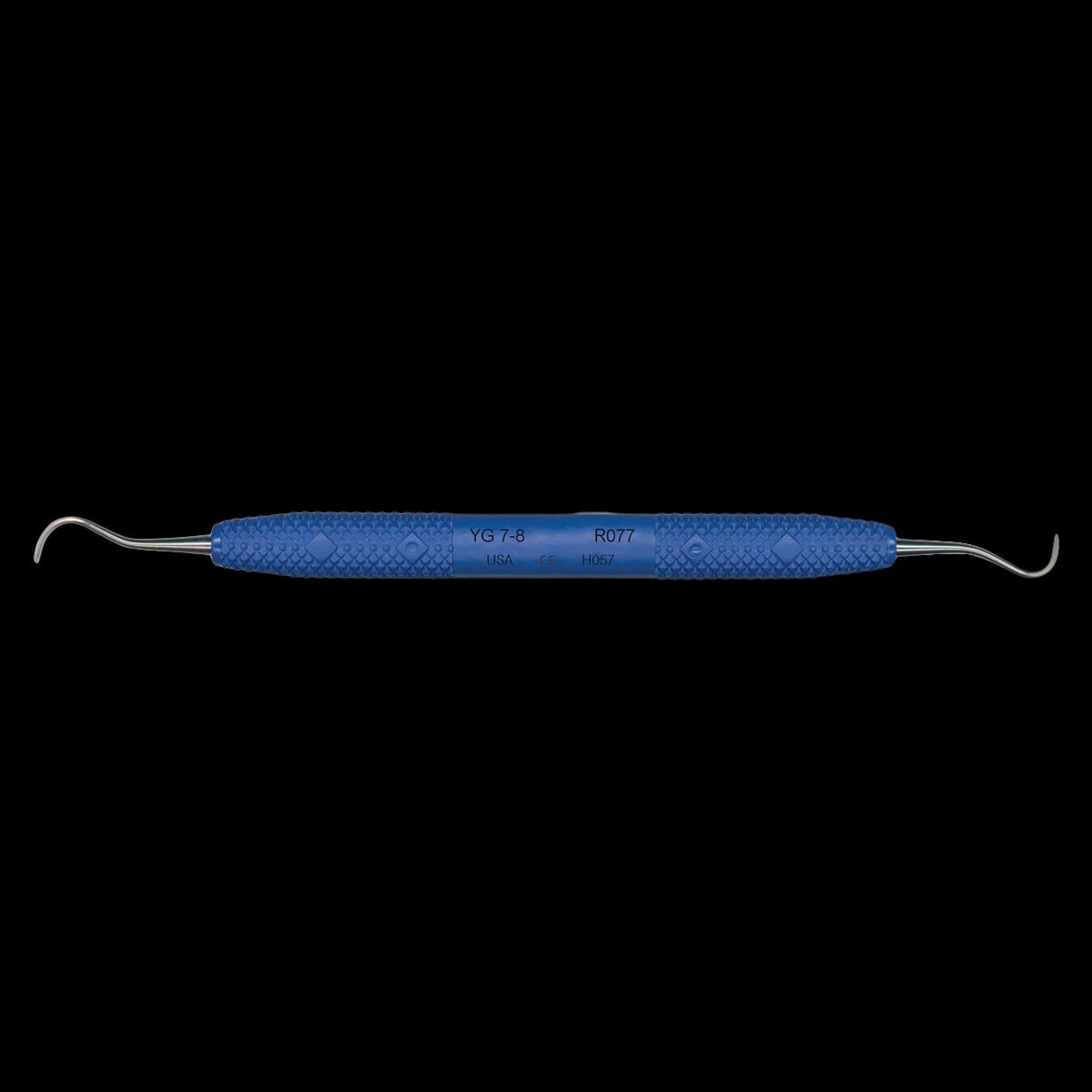 PDT Cruise Younger-Good 7/8 Universal Curette, Double-Ended, Nautical Blue Resin Handle, 6.5", R077