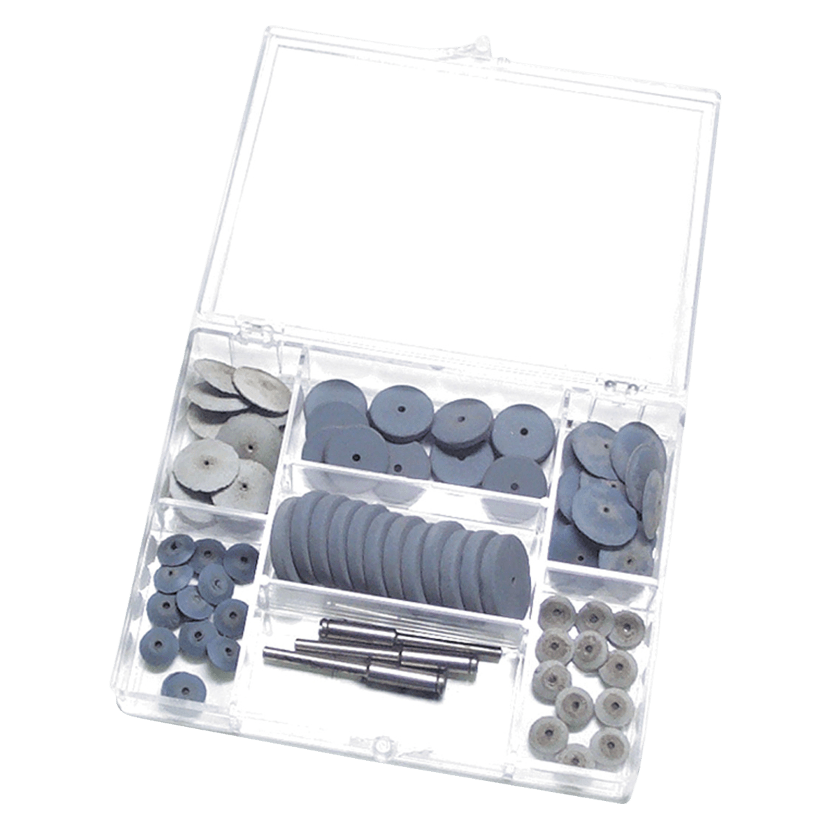 Grobet Pumice Wheel Assortment, 72-Piece Kit, 72/Box
