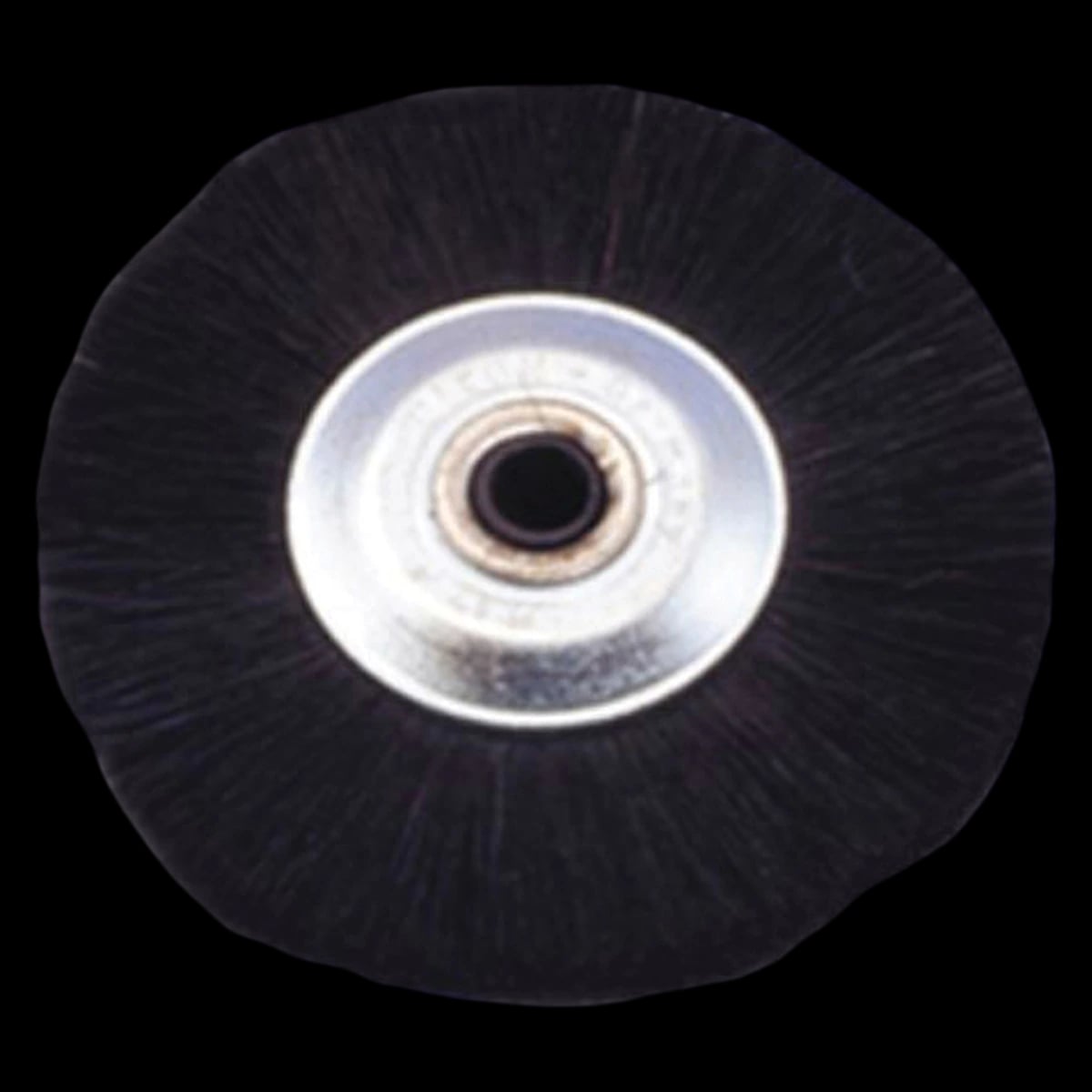 Grobet Black Bristle Brush Wheel, 3-1/2" Diameter, Medium Stiff, Each