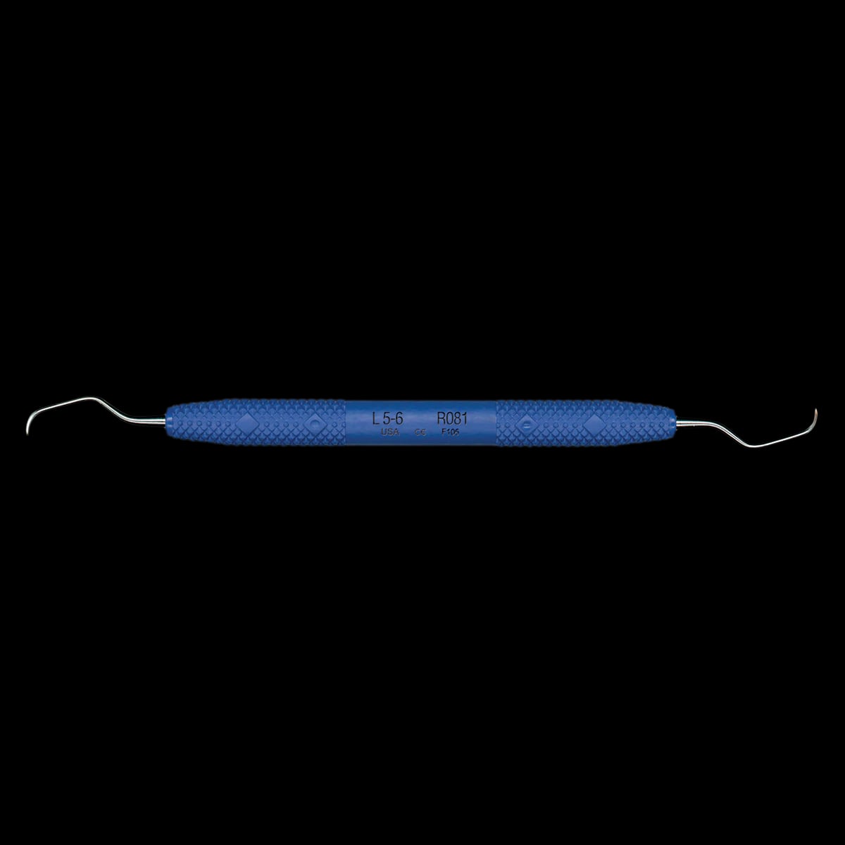 PDT Cruise Universal Curette, Langer 5/6, Double-End, Nautical Blue Resin Handle, R081
