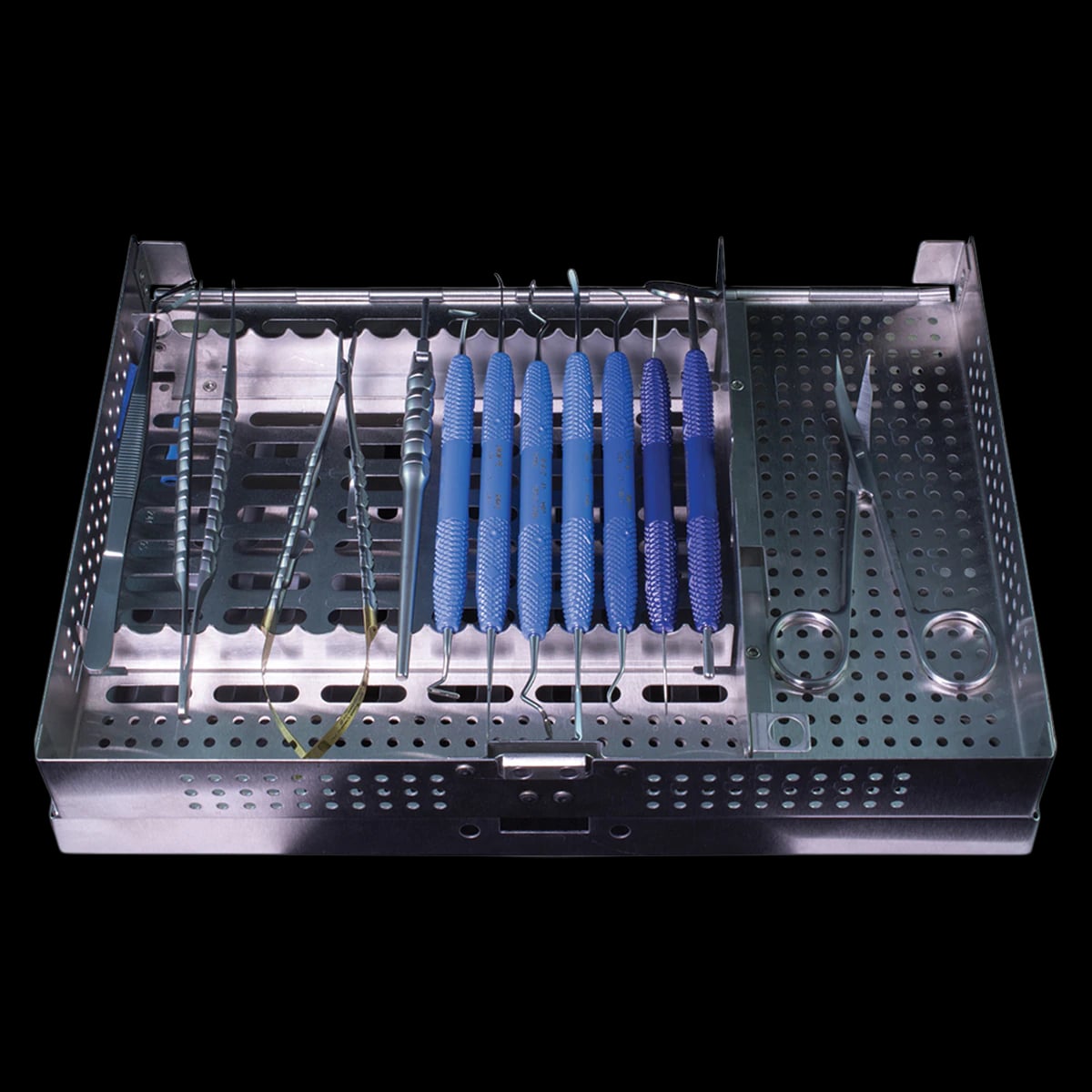 Paradise Dental Technologies Tissue Grafting Kit with Fixed Rack Cassette, 15-Instrument Set, Steel, Latex Free