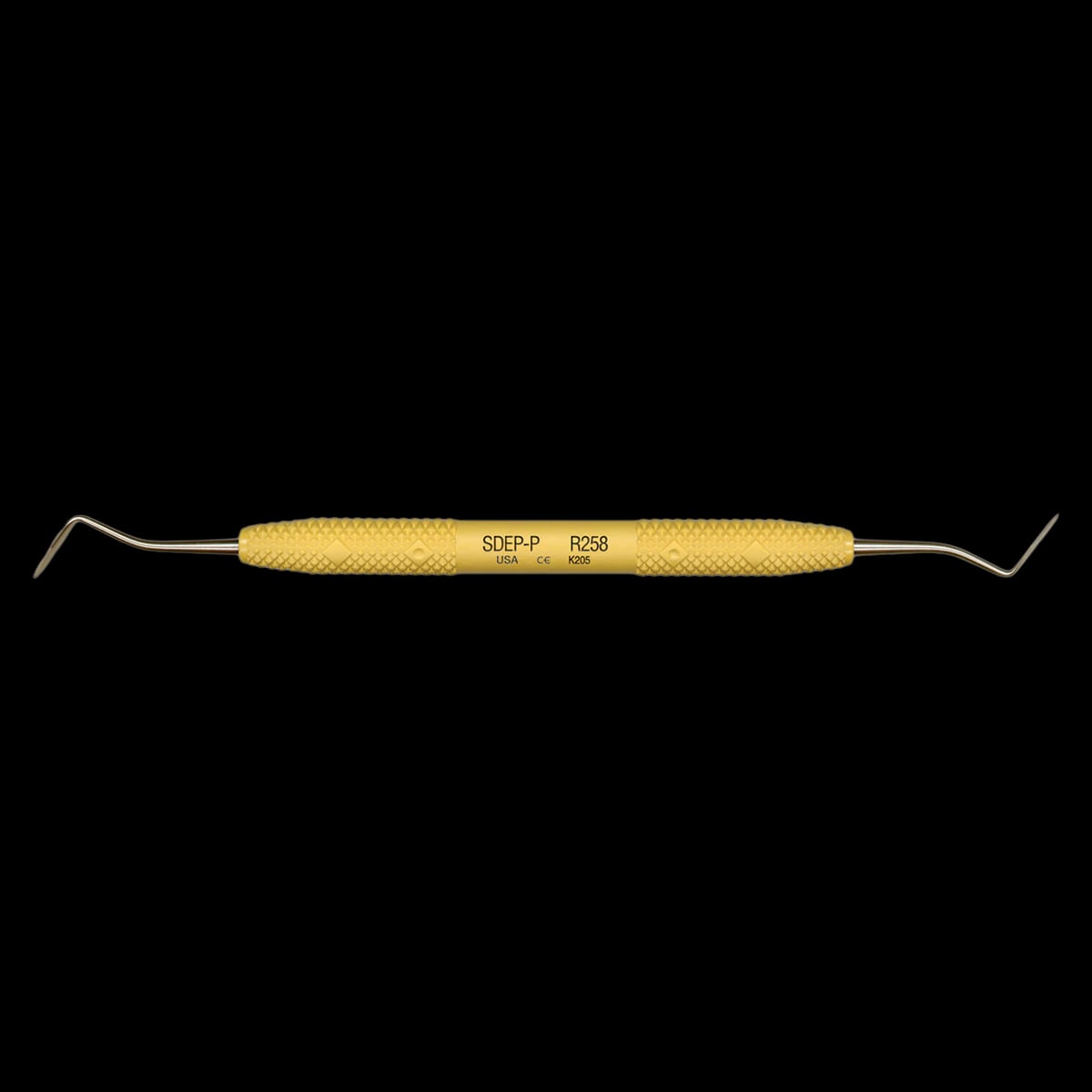 PDT MSP-2 Periotome, Micro-Serrated Double-Ended Posterior, R258, Yellow Handle