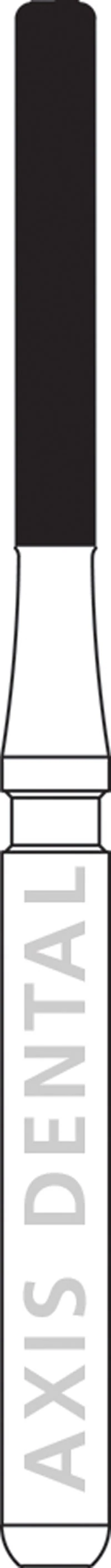 NTI® Trimming & Finishing Carbide Bur, FG, Modified Flat End Cylinder, 12 Fluted, 1.2 mm Diameter, 5/Pkg, #H158-012