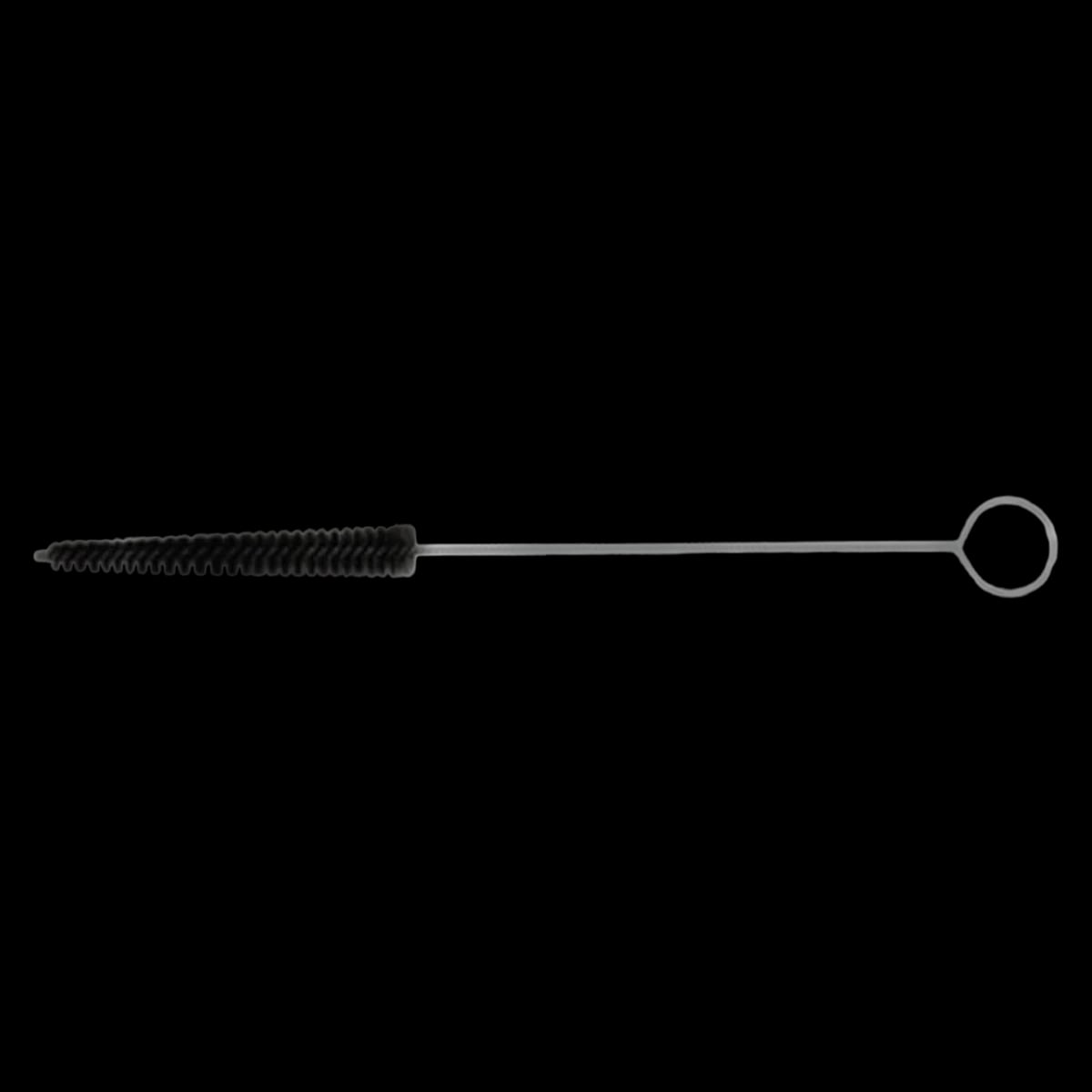 Grobet Twisted Wire Brush, Tapered 1/2" to 1/4" Diameter, Extra Stiff Horsehair Bristle, 8-5/8" Overall Length