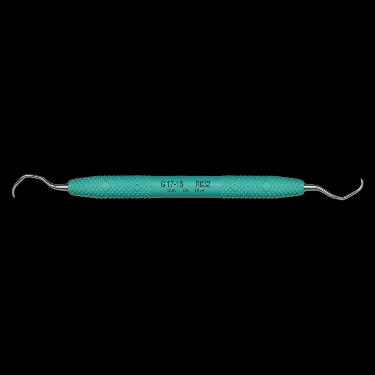 PDT Amazing Gracey Curette 17/18, Double-Ended, Green Resin Handle, R032