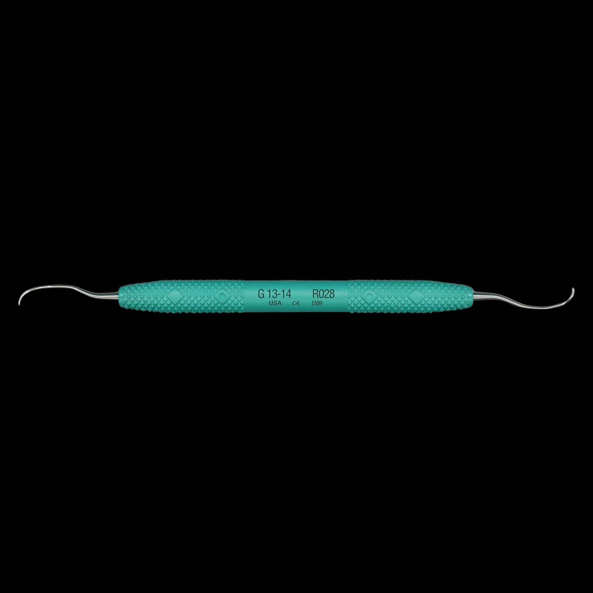PDT Amazing Gracey 13/14 Curette, Double-Ended, Caribbean Green Resin Handle, 6.5", R028