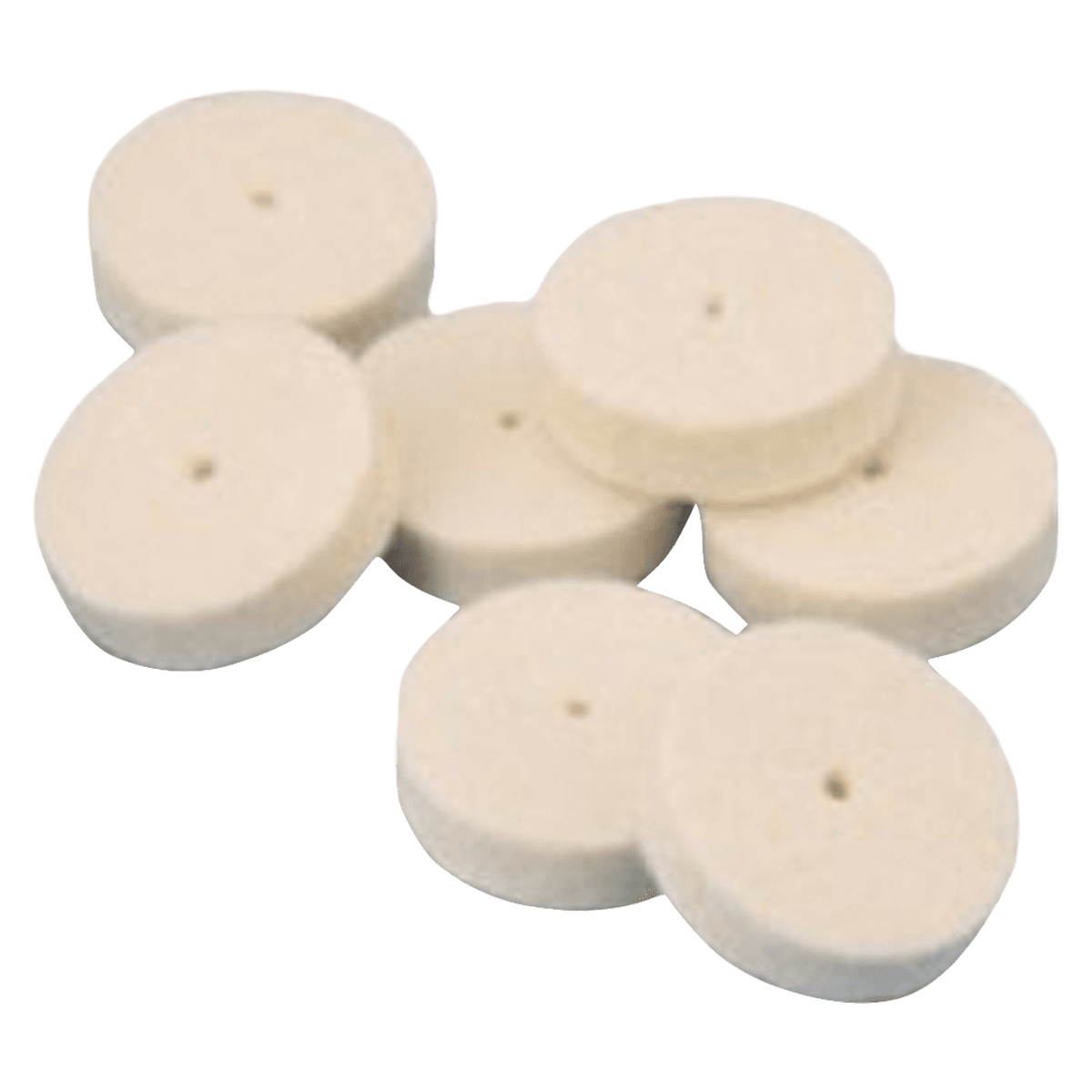 Grobet Soft Felt Wheel, Pin Hole Center, 3/4" x 1/8", 24/Pkg, 17.367