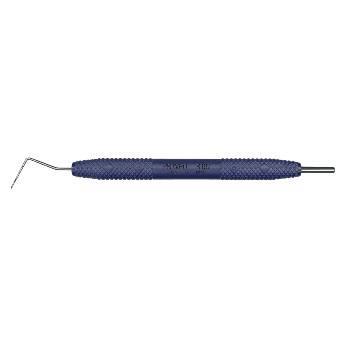 PDT Probe WHO Single End, 0.5-3.5-5.5-8.5-11.5mm Markings, Pacific Blue Resin Handle, R197