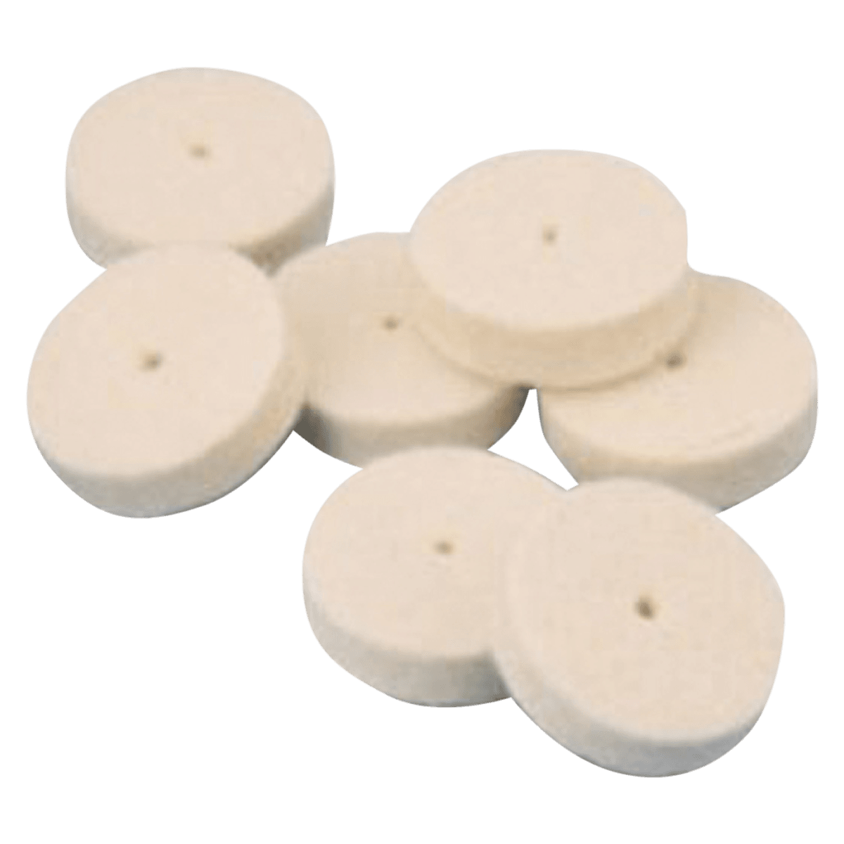 Grobet Miniature Square Edge Felt Wheels, Soft, 1" x 1/8", Box of 25