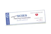 Scies Brand Swiss Jewelers Piercing Saw Blades, Size 2/0, 0.021"W x 0.010" Thick, 53 TPI, 144/Box